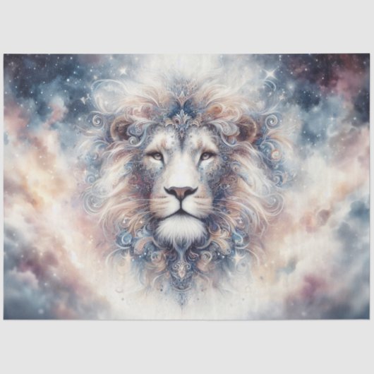 Starlit Majesty Royal Lion Decoupage Tissuepapier (Voorkant)