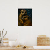 Starlit Meerkat Embrace Poster (Keuken)