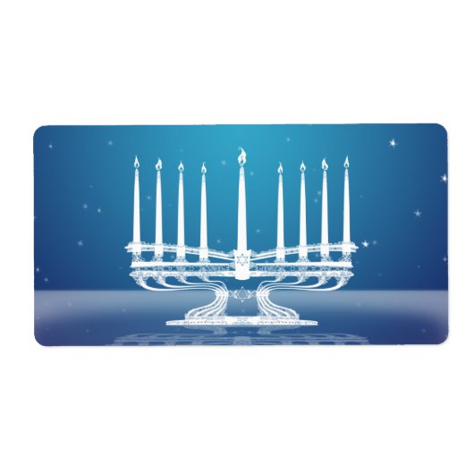 Starlit Menorah II Etiket (Voorkant)