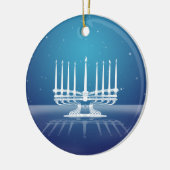 Starlit Menorah II Keramisch Ornament (Links)
