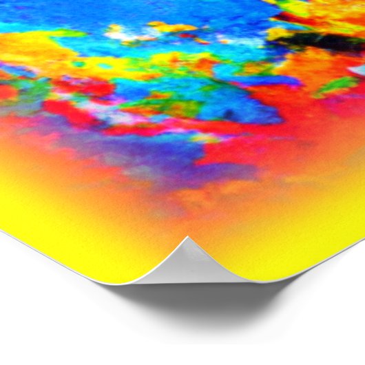 "Starlit Oerwoud" Cute Painting. Bestel nu Poster (Hoek)