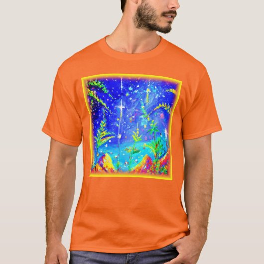 "Starlit Oerwoud" Cute Painting. Bestel nu T-shirt (Voorkant)