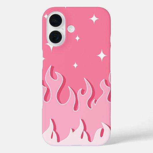 Starlit Pink Flames – Esthetische Y2K Case-Mate iPhone Case (Achterkant)