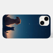 Starlit Puppy & Kitten iPhone 14 Hoesje (Achterkant (horizontaal))