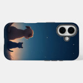 Starlit Puppy & Kitten iPhone 16 Hoesje (Achterkant (horizontaal))