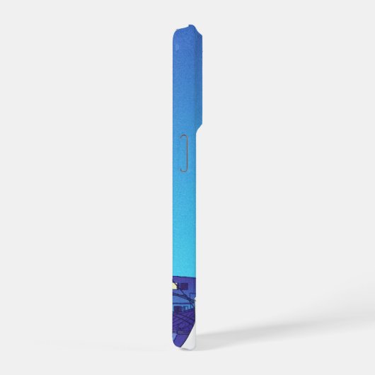 Starlit Reflections - Moderne minimalistische tele iPhone Hoesje (Rechterkant)