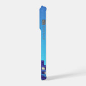 Starlit Reflections - Moderne minimalistische tele iPhone Hoesje (Linkerkant)