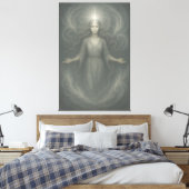Starlit Revelation Goddess – Celestial Awakening L Canvas Afdruk (Insitu (Slaapkamer))