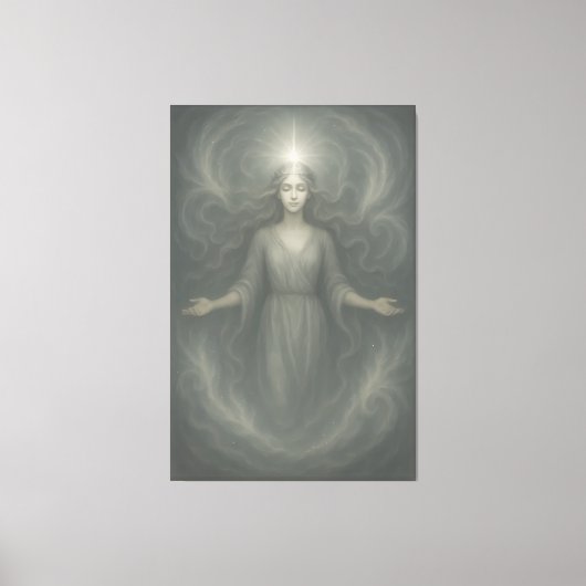 Starlit Revelation Goddess – Celestial Awakening L Canvas Afdruk (Voorkant)