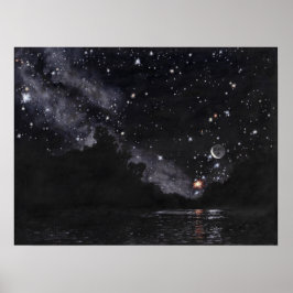 Starlit River in afwachting van Schorpioen: 24x18  Poster