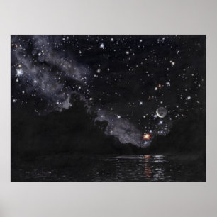 Starlit River in afwachting van Schorpioen: 24x18  Poster