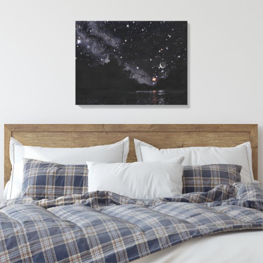 Starlit River in afwachting van Schorpioen: Canvas (Insitu (Slaapkamer))