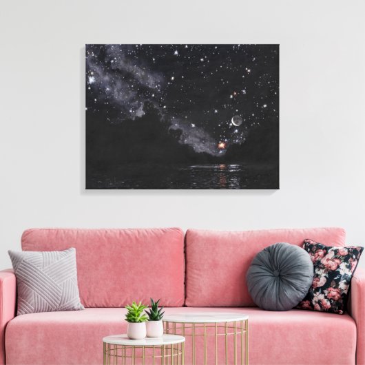Starlit River in afwachting van Schorpioen: Canvas (Insitu (Woonkamer))