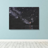 Starlit River in afwachting van Schorpioen: Canvas Afdruk (Insitu (Houten vloer))