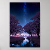 Starlit Sakura Park Poster (Voorkant)