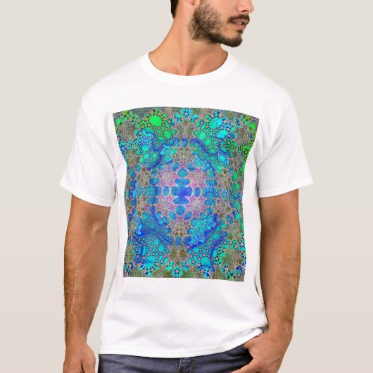 Starlit Sky Geo Fractal T-shirt (Voorkant)