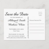 Starlit sparen de Datum Witte Stars op Blauw Aankondigingskaart (Achterkant)