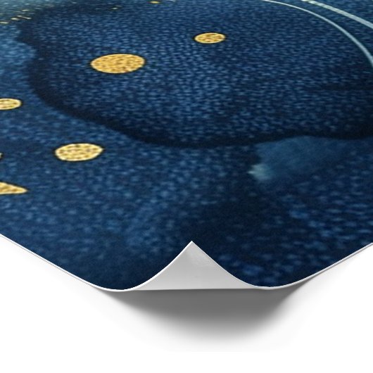 Starlit Visions – Indigo Moon Goddess Poster (Hoek)