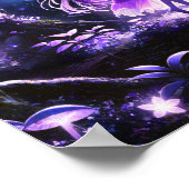 Starlit Wanderer in Mystic Forest meisje tussen gl Poster (Hoek)