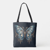 Starlit Wings Hemelse Mot - Maangeschiedenis Kunst Tote Bag (Achterkant)
