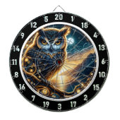 Starlit Wisdom Owl Dartboard Art Dartbord (Voorkant)
