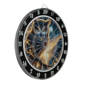 Starlit Wisdom Owl Dartboard Art Dartbord (Voorkant Links)
