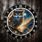 Starlit Wisdom Owl Dartboard Art Dartbord
