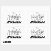 Starmada tandwiel rechthoekige sticker (Vel)