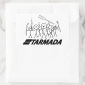 Starmada tandwiel rechthoekige sticker (Tas)