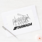 Starmada tandwiel rechthoekige sticker (Envelop)