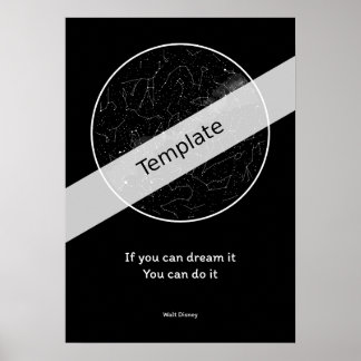 StarMap360 - A2 gepersonaliseerde sky map Poster