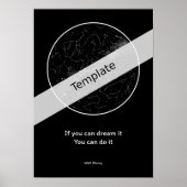 StarMap360 - A3 gepersonaliseerde sky map Poster (Voorkant)