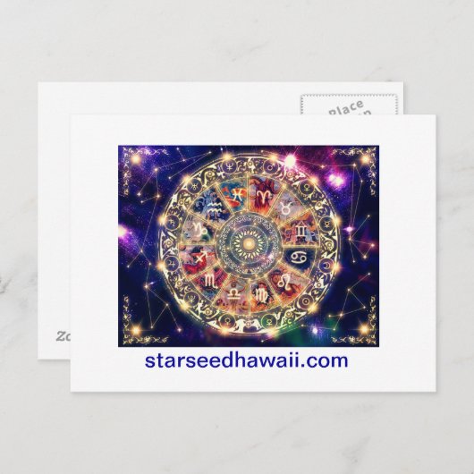 starmap, starseedhawaii.com briefkaart (Voorkant / Achterkant)