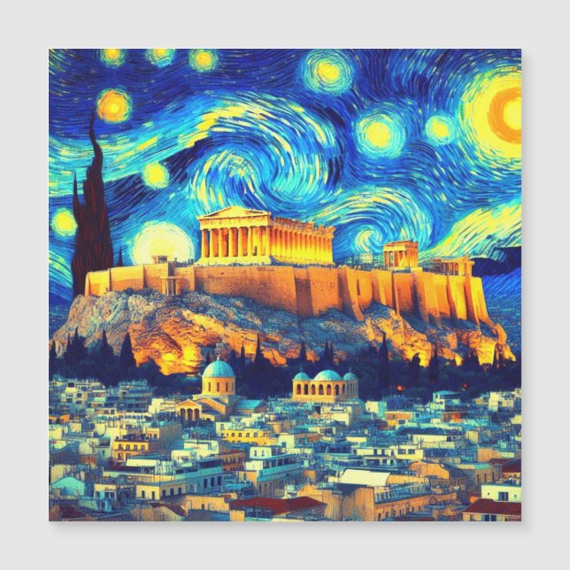 Starnacht Acropolis Athene Griekenland (Voorkant)
