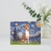 Starnacht - Basenji Briefkaart (Staand voorkant)