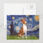 Starnacht - Basenji Briefkaart (Voorkant / Achterkant)