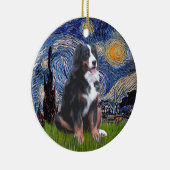 Starnacht - Berner Sennenhond (L) Keramisch Ornament (Rechts)