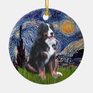 Starnacht - Berner Sennenhond (L) Keramisch Ornament