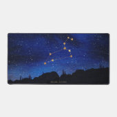 Starnacht Bomen Goud Leeuw Sterrenbeeld Bureaumat (Voorkant)