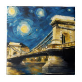 Starnacht boven de Donau Tegeltje (Voorkant)
