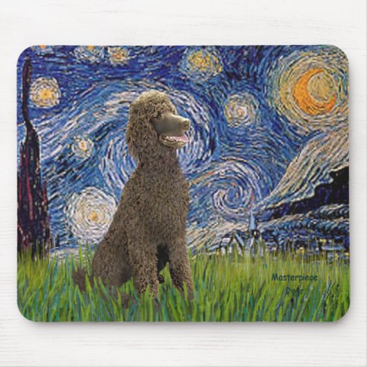 Starnacht - Chocolade St. Poodle Muismat (Voorkant)