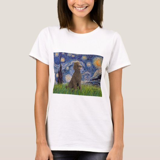 Starnacht - Chocolade St. Poodle T-shirt (Voorkant)