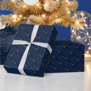 Starnacht Donkere Blauwe Lucht Gouden Sterren Cade Cadeaupapier