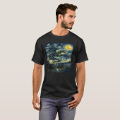 Starnacht Draak – Kosmische Fantasy Hemel T-shirt (Voorkant volledig)