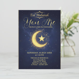 Starnacht Eid Mubarak Feest Uitnodiging