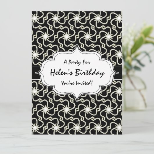 Starnacht Elegante Art Deco Zonnekleurpatroon Kaart (Staand voorkant)