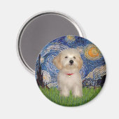 Starnacht - Havanese Puppy Magneet (Voorkant / Achterkant)