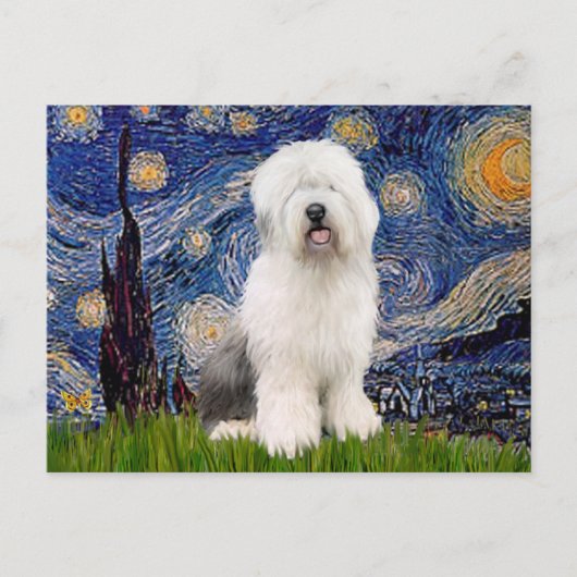 Starnacht - Old English #3 Briefkaart (Voorkant)