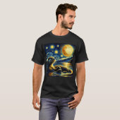 Starnacht Otter Van Gogh Liefhebber T-shirt (Voorkant volledig)
