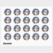 Starnacht - Oud Engels 6 Ronde Sticker (Vel)